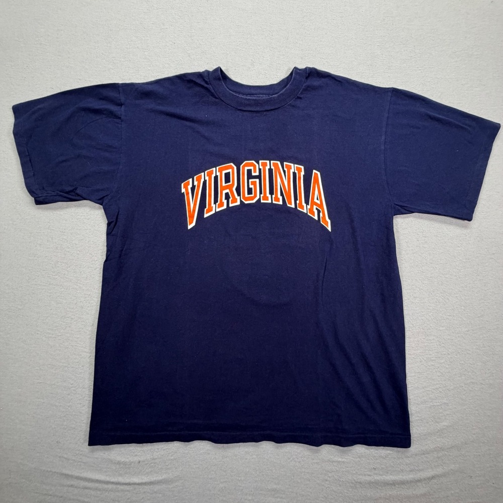 The Cotton Exchange T-Shirt Mens XL Good Navy Virginia UVA Vintage NCAA Tee